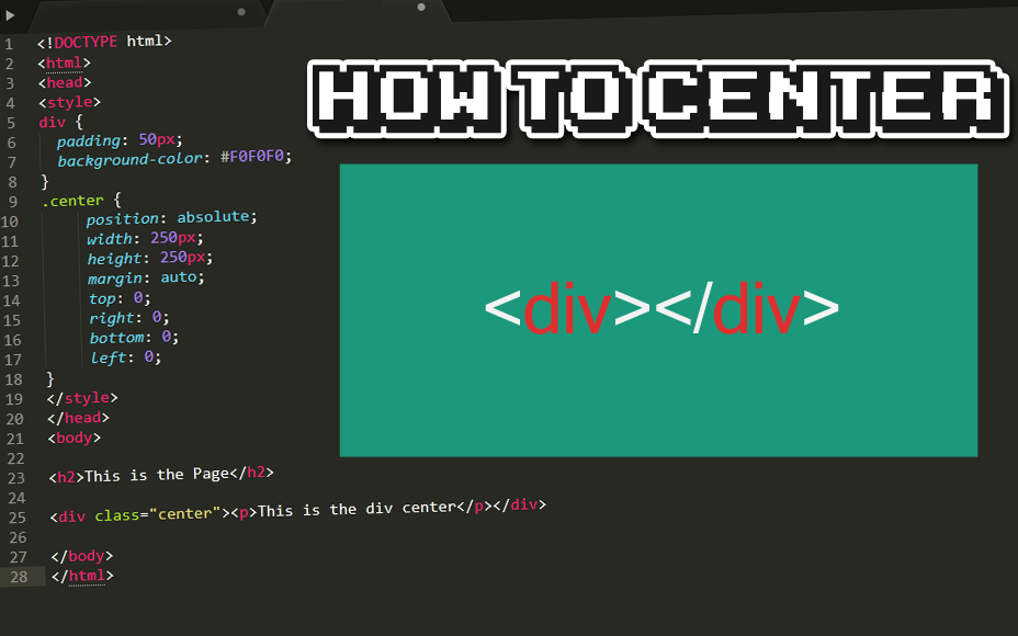 How to Horizontally and Vertically Center a Div