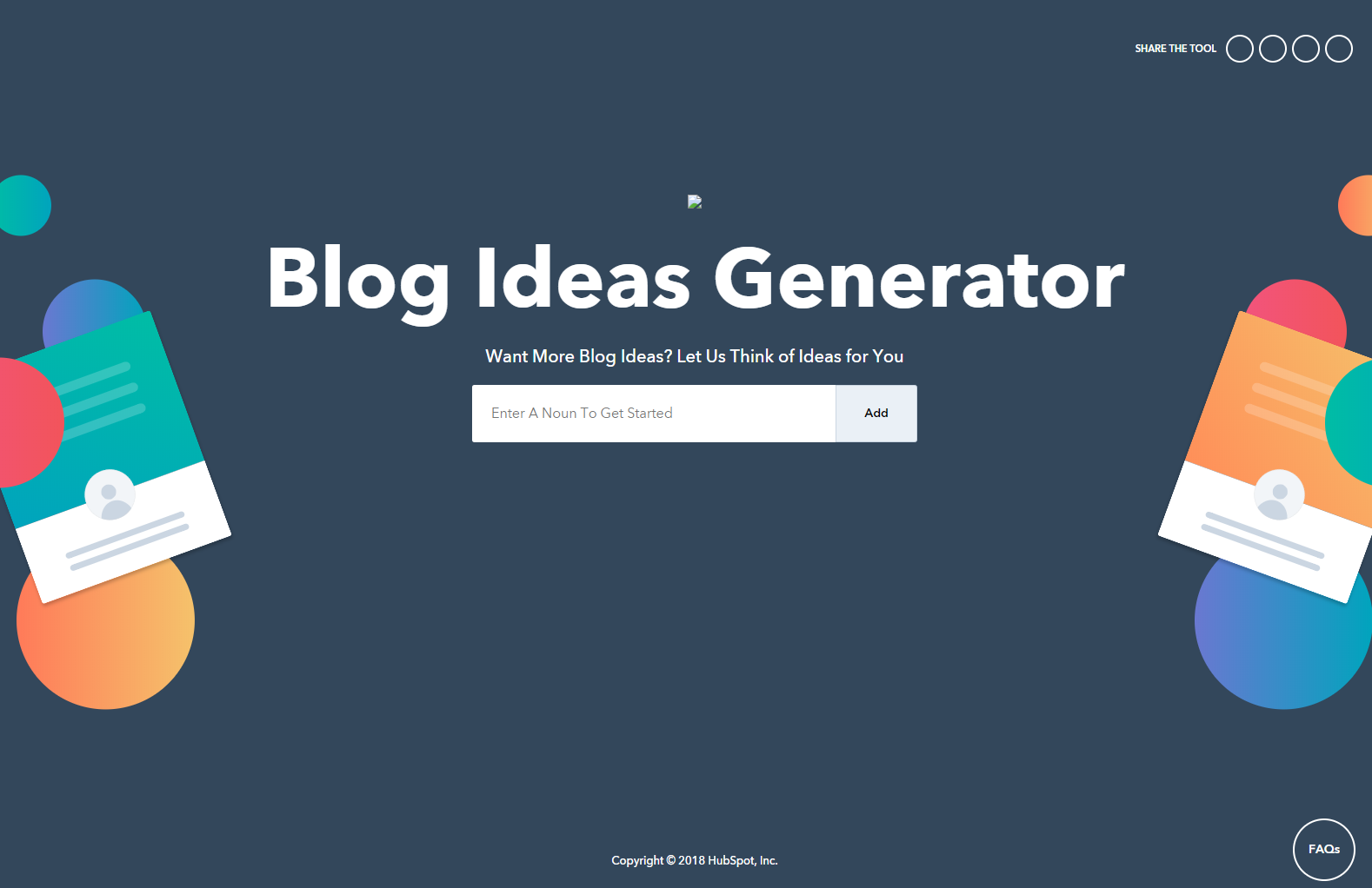 Best Blog Post Ideas Generator online is HubSpot's Blog Idea Generator