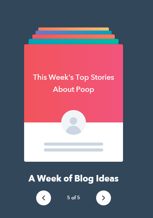 Results from HubSpot's Blog Ideas Generator