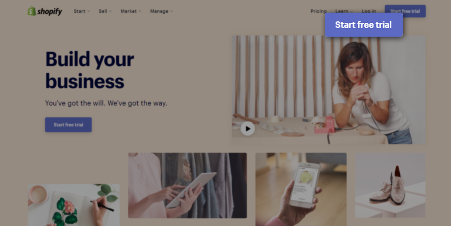 Start Your Business with Shopify 14-day Free Trial