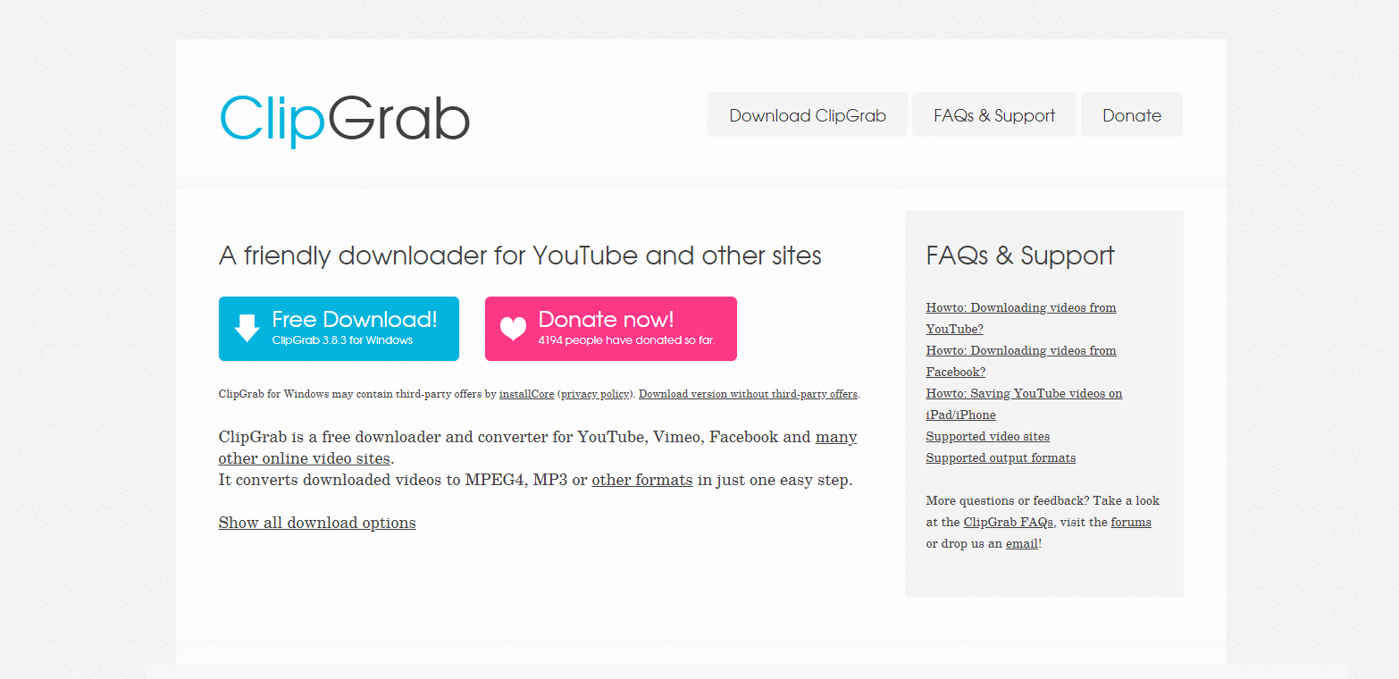 ClipGrab - Free YouTube Downloader & Converter