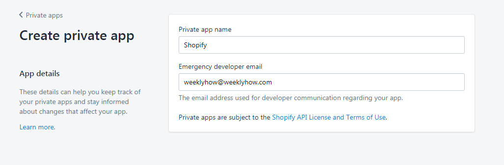 Create Private Apps with Shopify Development Stores