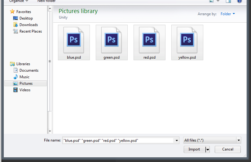 Importing PSD files in Unity