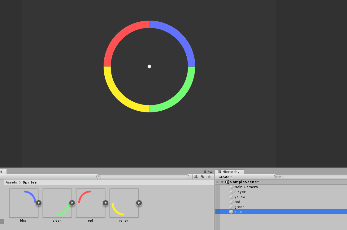 creating color wheel game object in unity