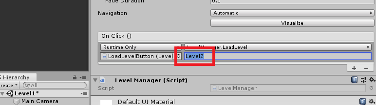 loading levels with unity 3d on click
