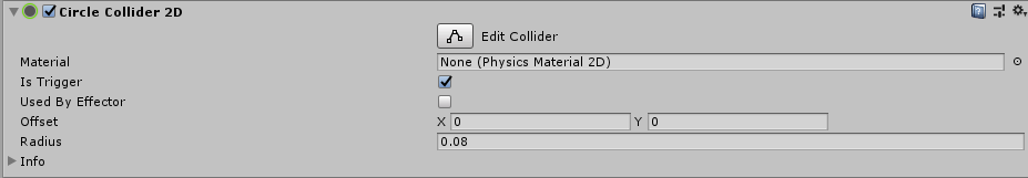 Adding Circle Collider 2D to 2D sprite using Unity 2020