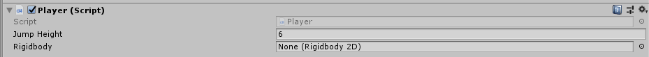 Adding the Player script to the 2D sprite in Unity