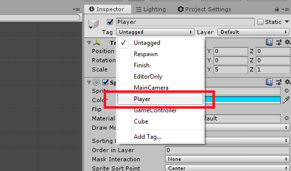 unity 3d adding game object tags