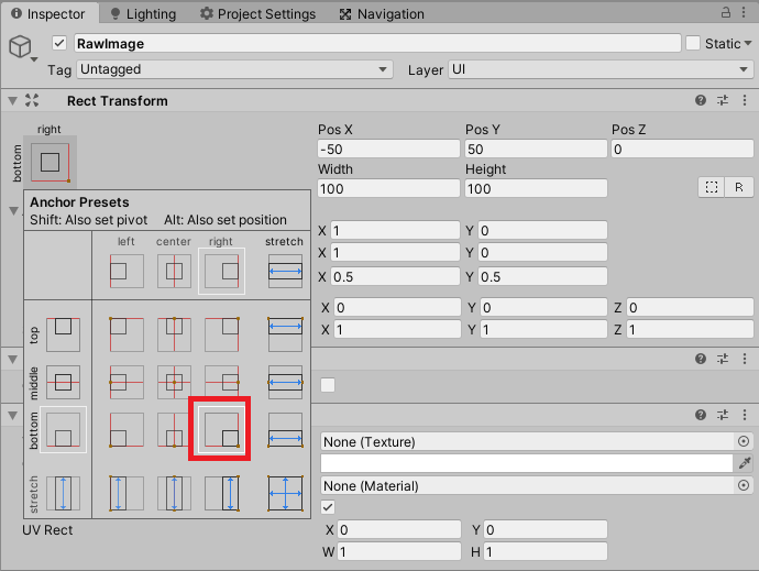 unity anchor presets