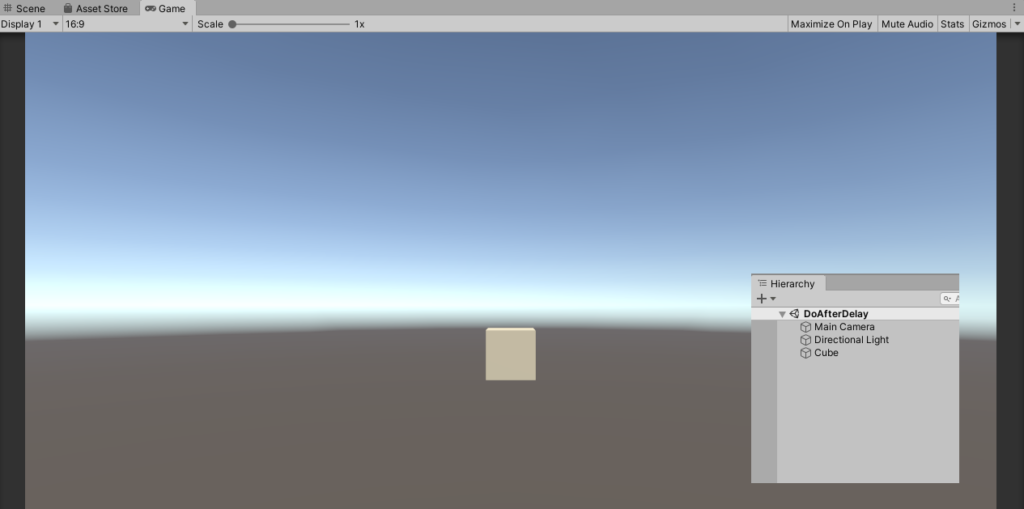 Unity Delay Function to change the color of the cube