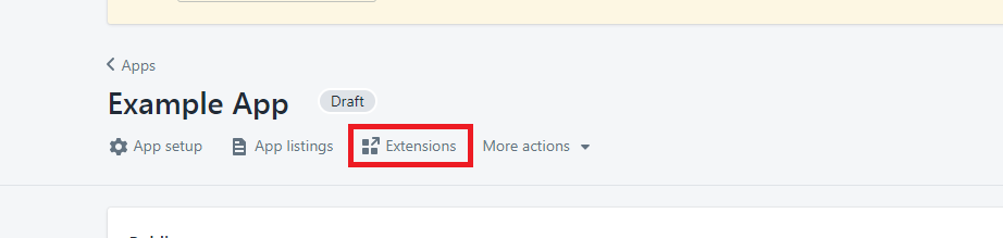 shopify app extensions settings