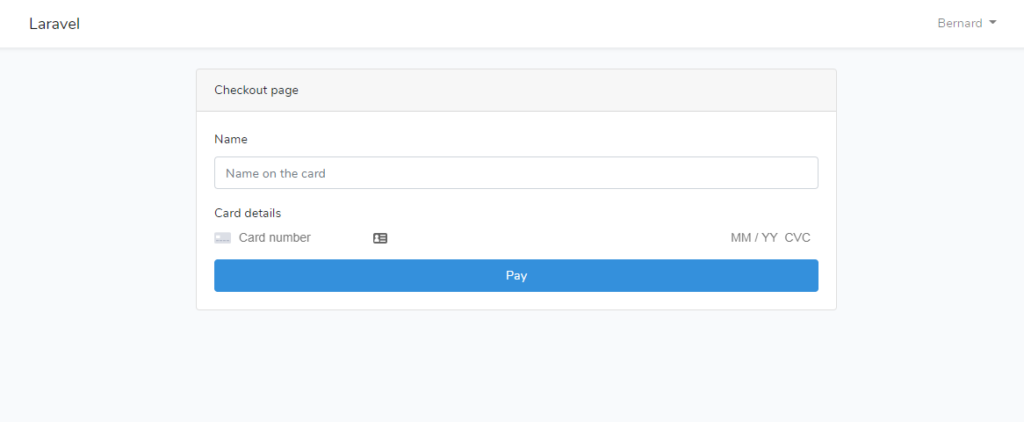 laravel subscription plan payment page example